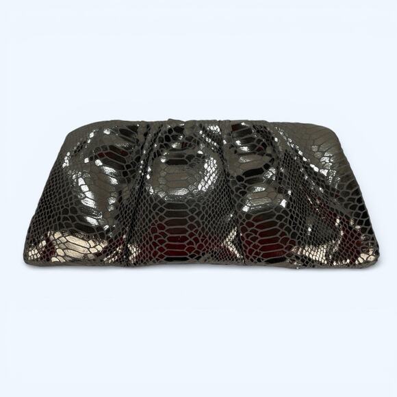 Style&co. Handbags - Style & Co Metallic Faux Snakeskin Clutch Bag Magnetic Closure